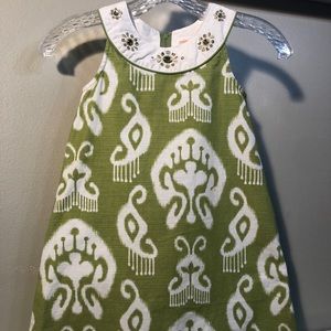 Gymboree Green/White Dress for size 6